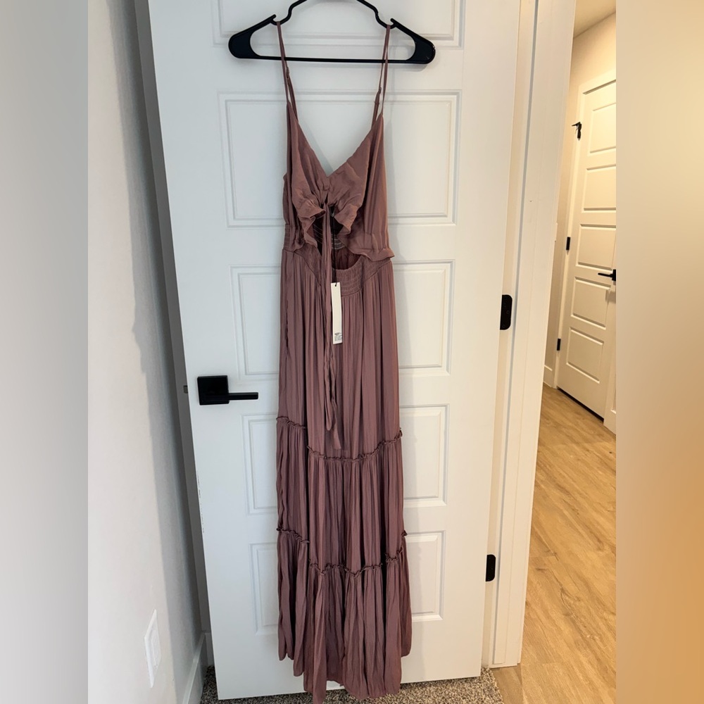 Mustard Seed Elegant Mauve Maxi Dress